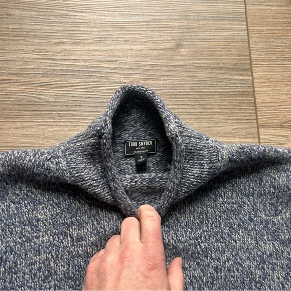Todd Snyder | Wool Fishermen Turtleneck Sweater (Small) - Picture 3 of 9